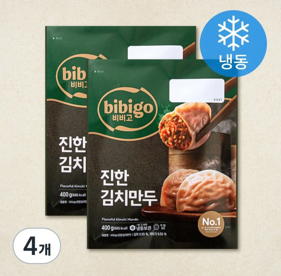 [쿠팡] 비비고 진한 김치만두 (냉동), 400g, 4개