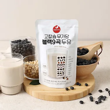 [톡딜] 서울우유 고칼슘 무가당 블랙9곡 두유 190ml 20팩 (9,800원~/무료)