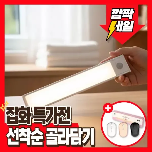 [11번가] 이동 휴대용 LED 충전식 자동조명 (12,600원/3,000원)