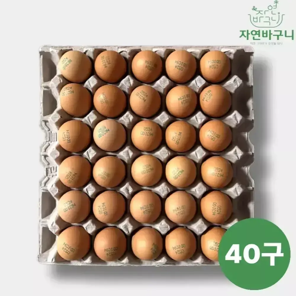 [11번가] [예약구매] 무항생제 난각번호 1번 유정란 40구 (15,990원/무배)