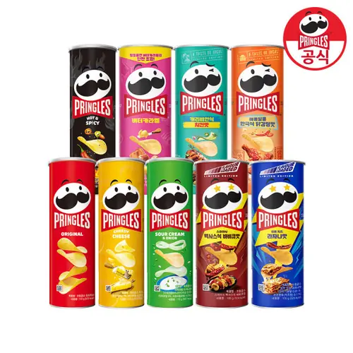 [옥션] 프링글스 110g/100g 2+2+2 총 6개 골라담기 (10,940원/무료)