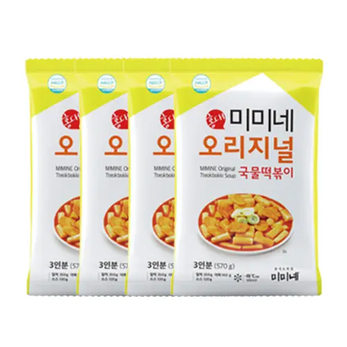 [토스쇼핑] 미미네 오리지널 국물떡볶이, 570g, 4봉(9,900원/무료)