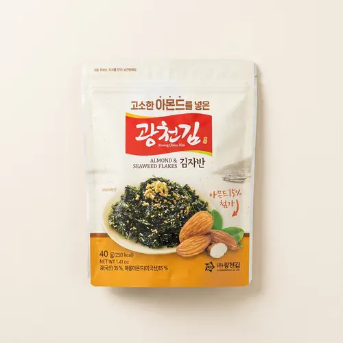 [토스쇼핑] 광천김 고소한 아몬드를 넣은 김자반, 40g, 10봉 (5,990원 / 무료)
