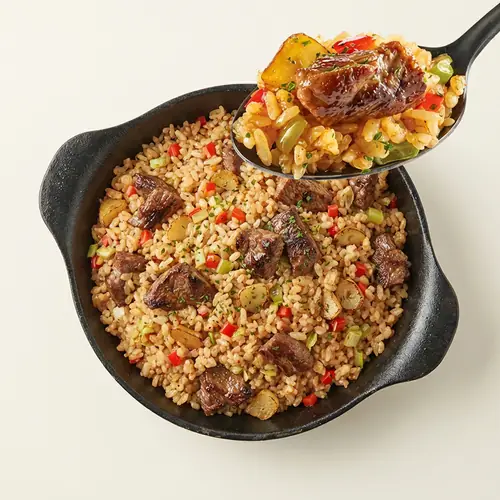 [토스쇼핑] 애슐리 갈릭 스테이크 볶음밥, 230g, 4인분, 1개 (10,700원 / 무료)