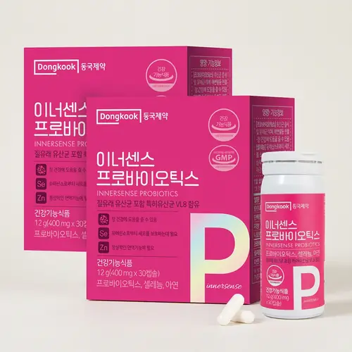 [토스쇼핑] 동국제약 이너센스 프로바이오틱스, 400mg, 30캡슐, 2개 (11,900원 / 무료)