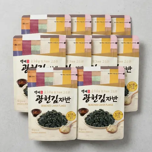 [토스쇼핑] 광천김 백제 콩가루 김자반, 40g, 10봉 (9,990원 / 무료)