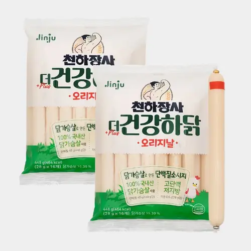 [토스쇼핑] 천하장사 더 건강하닭 오리지날, 28g, 32개, 2팩(12,990원/무료)