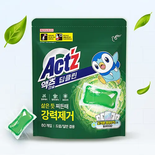 [토스쇼핑] 피죤 액츠 캡슐 딥클린 세탁세제, 유칼립투스향, 80개입, 1개 (11,900원 / 무료)