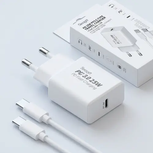 [토스쇼핑] 서가 PD 25W PPS 타입 C 초고속 충전기+ CtoC 케이블 1.5M 세트, 화이트, 1개 (5,565원 / 무료)