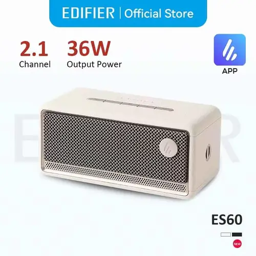 에디파이어 ES60 휴대용 블루투스 스피커 미니 사운드 박스 무선 사운드 바 36W RMS 야외 IP66 방수 긴 배터리 수명