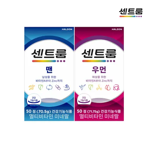 [토스쇼핑] 센트룸 맨 플러스 50정 + 우먼 플러스 50정, 1세트 (27,040원 / 무료)
