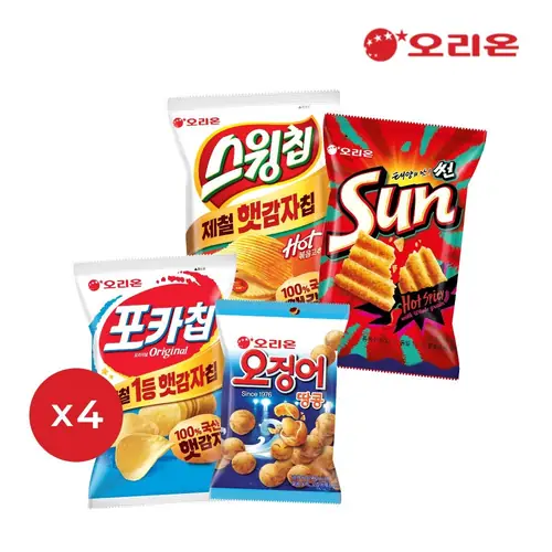 [롯데온] 오리온 베스트 스낵세트 (4종 16봉)