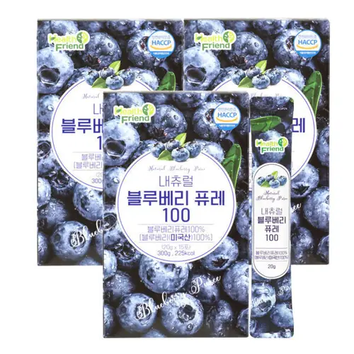 [옥션] 내츄럴 블루베리퓨레 100 15포 x 3개 (18,900원/무료)