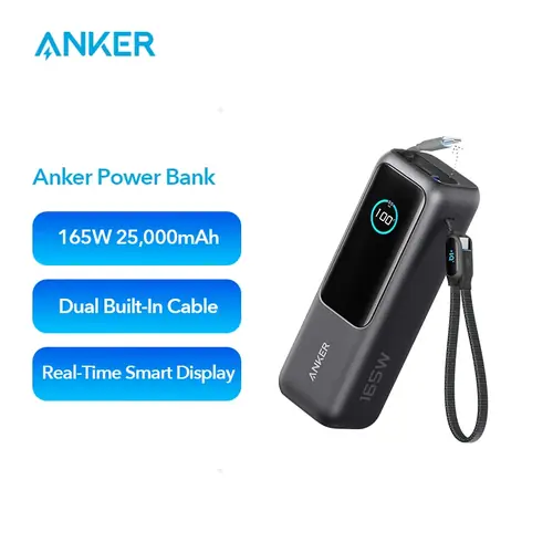 앵커 노트북 파워뱅크, 25,000mAh 휴대용 충전기, 아이폰17용 멀티 디바이스 충전을 위한 트리플 100W USB-C 포트 탑재 - AliExpress