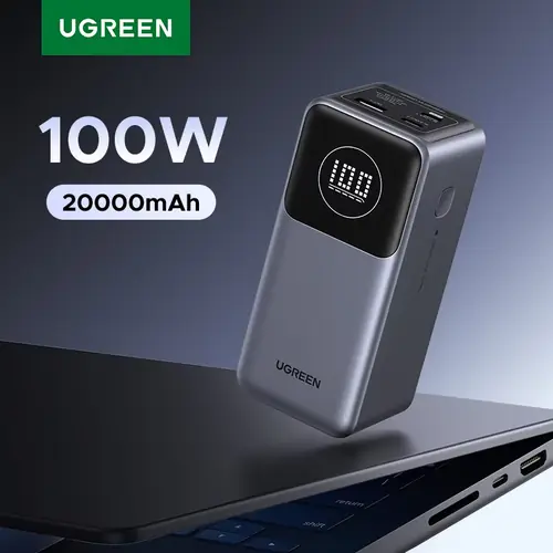 UGREEN Nexode 미니 100W 보조배터리 20000mAh 휴대용 PD 외장 배터리 파워뱅크 (아이폰 17 Pro, 16 고속 충전 지원)