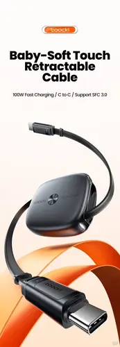 [알리] 투키 100W C타입 CtoC 접이식 케이블 1m * 2pcs