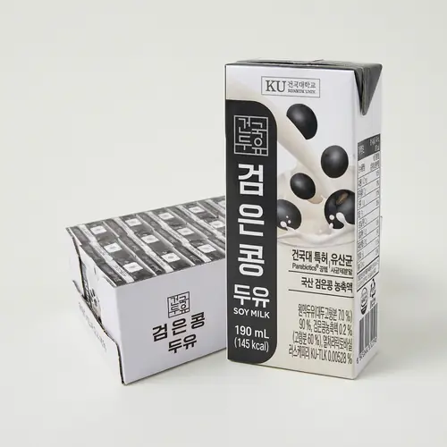 [토스쇼핑] 건국유업 검은콩 두유, 190ml, 24개 (9,900원 / 무료)