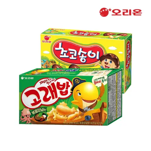 [롯데온] 오리온 고래밥 볶음양념 46g 10개+초코송이 50g 10개