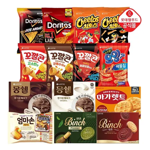 [롯데온] 롯데 곽과자 1개+봉지과자 5개 골라담기