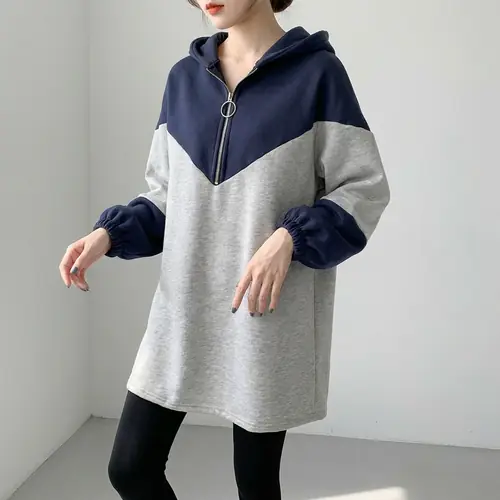 [토스쇼핑] 여성 캐주얼 데일리 반집업 후드 원피스 GW0966, 원컬러, FREE, 1개 (7,550원 / 무료)