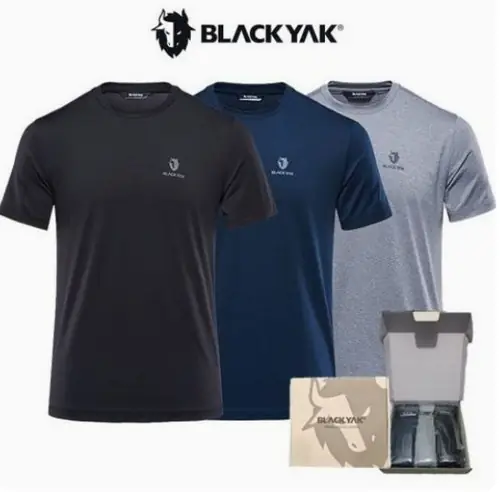 [롯데온] 블랙야크 남녀공용 기능성 라운드 티샤츠 3PACK
