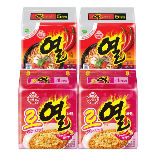 [옥션] 오뚜기 로제열라면 2팩+열라면 2팩 (총18개입) (10,980원/무료)
