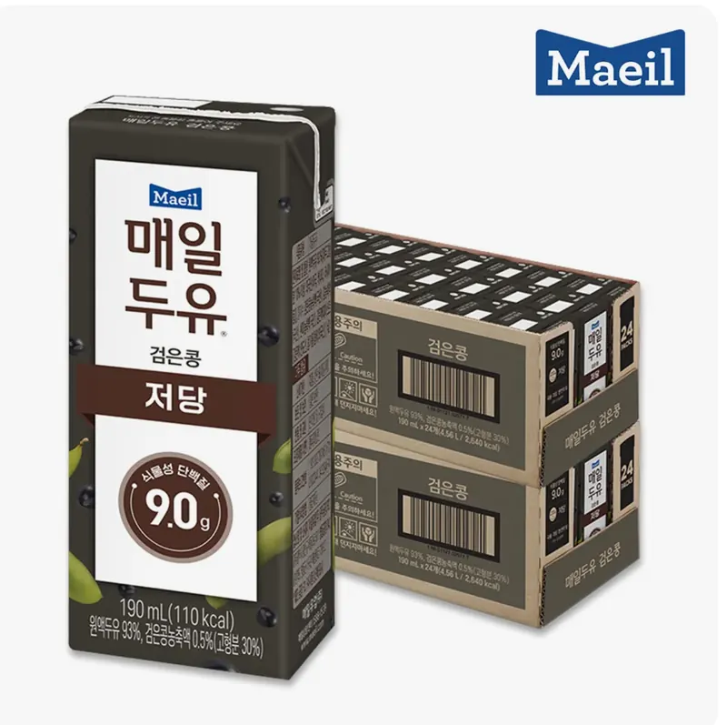 [Nsmall] [NS홈쇼핑] 매일두유 검은콩 식물성단백질 190ml 48팩 (25,900원 / 무료)