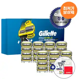 [오늘의집] 질레트 프로쉴드 면도날 28입+다이소 5천원권+스킨텍 면도기 증정 (84,235원/무료)