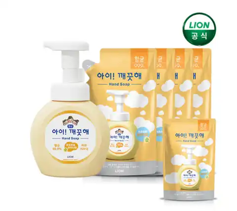[GS샵]아이깨끗해 핸드워시 250ml용기1개, 200ml 4개,100ml 리필 1개