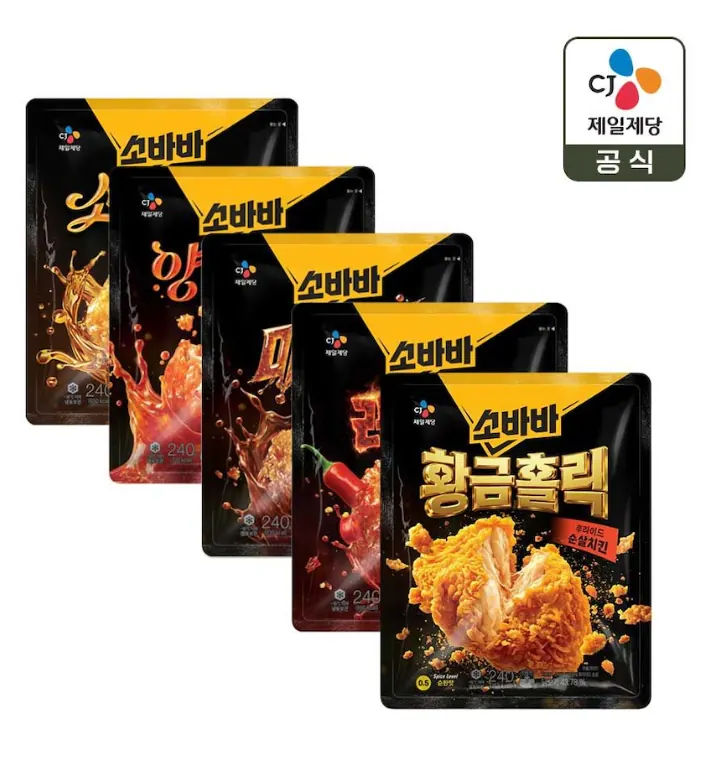 [오늘의집] 고메 소바바 순살 240g 3+3 황금홀릭/소이허니/양념/레드핫/마쏘킥 골라담기
