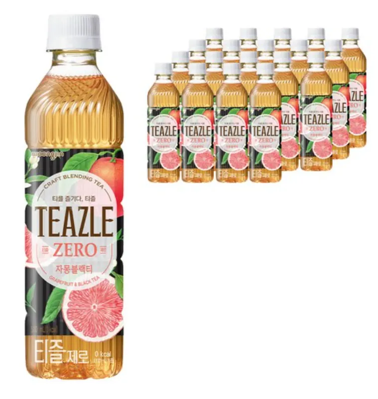 [쿠팡] 티즐 제로 자몽블랙티, 500ml, 20개