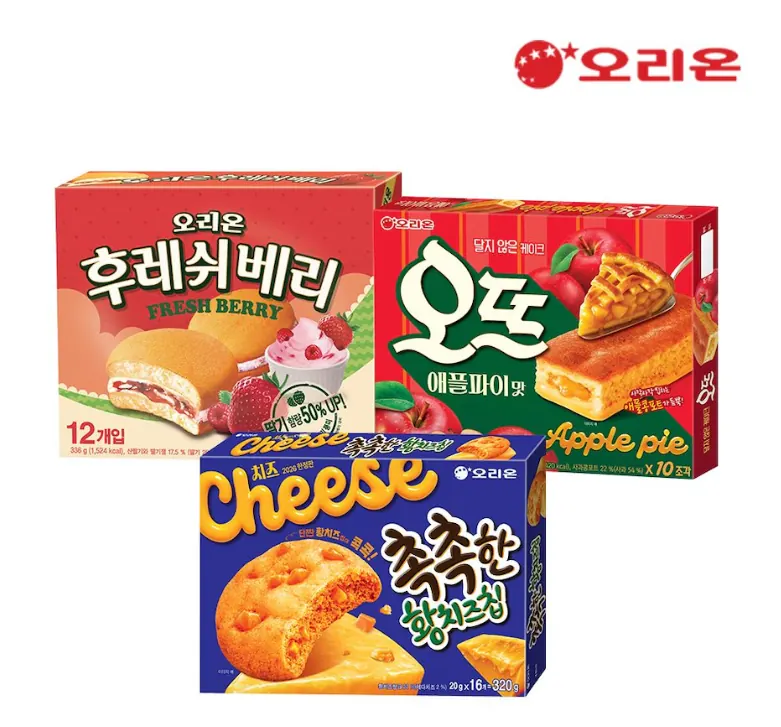 [오늘의집] 오리온 촉촉한 황치즈칩오뜨 애플파이후레쉬베리 세트 (16,146원/무료)